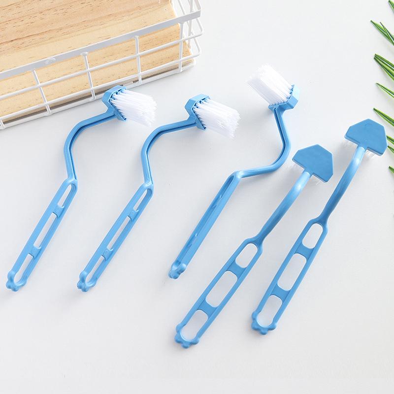 1pcs Portable Curved Bathroom Cleaning Brush Cleaning Accessories Bathroom Brush Angle Handle Curved Brush Toilet Brush