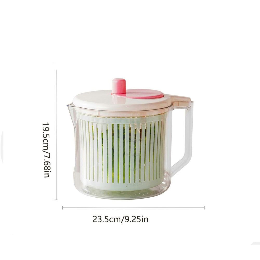 Drain and Spin Dryer Vegetable Dehydrator Plastic Fruit  Manual Spin Basket  Household Use
