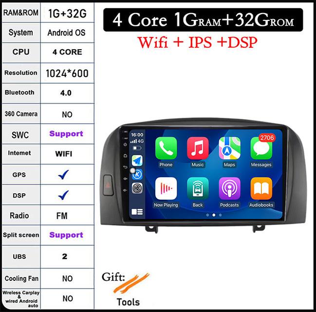 

9 Android 14 автомобильное радио для Hyundai Sonata NF 2004 - 2008 мультимедийный видеоплеер навигация стерео GPS 4G Carplay Autoradio