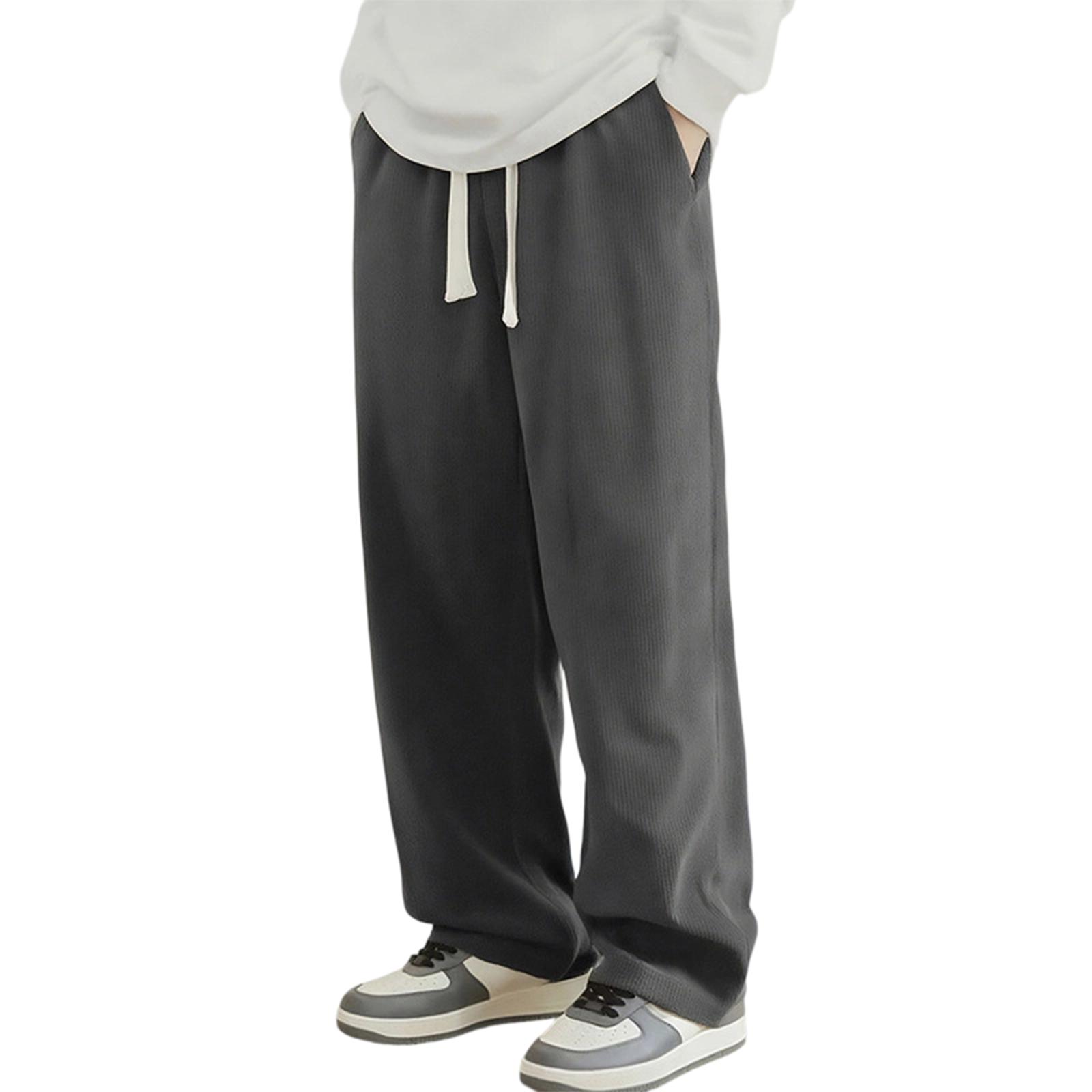 Men s Cotton And Linen Color Casual Trousers Long Pants XL