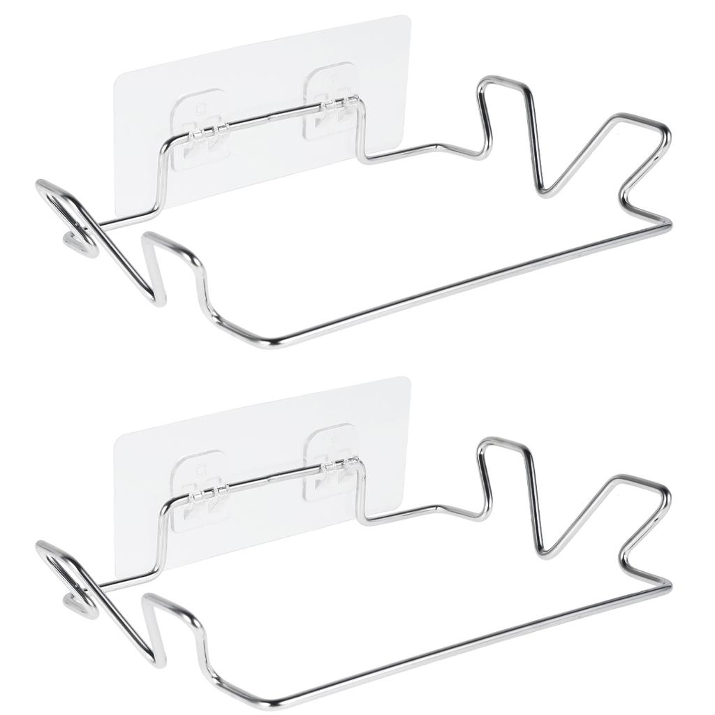 2Pcs Trash Rack for Kitchen Stainless Steel Hanging Garbage Bags Holder Cabinet Trash Bag Storage Holder Kitchen Gadgets