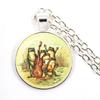 Handmade Vintage Frog Fairy Pendant Necklace Glass Cabochon Fashion Women Charm Jewelry Necklaces and Chains Female