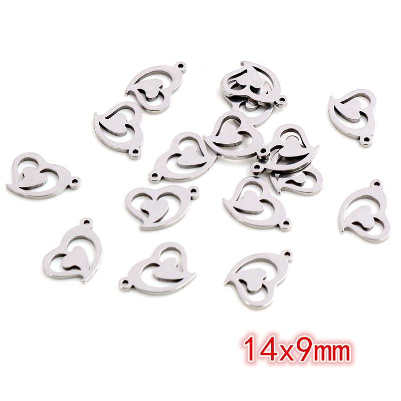 30pcs/lot No Fade Charms 316 Stainless Steel Butterfly tree heart Charms handmade Craft pendant Jewelry Making,DIY for necklace