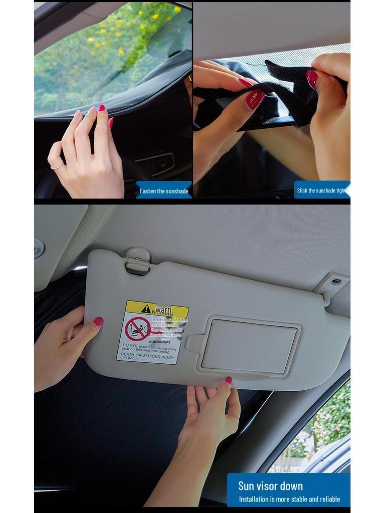 Buick Sunshade Visor for Excelle, Regal, Park Avenue: Front Windshield Heat Insulation & Light Blocking Curtain
