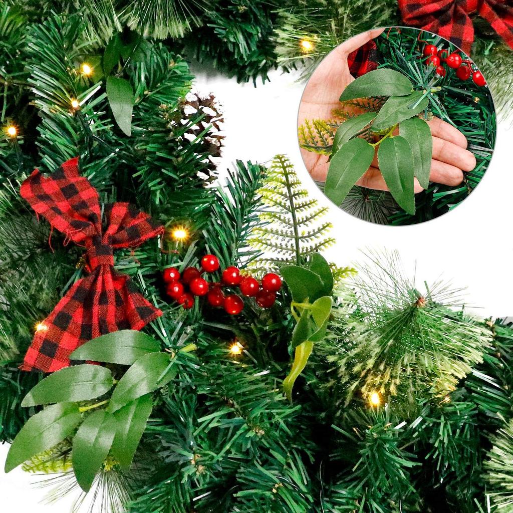 270cm 50-light Christmas Tree Decoration Artificial Plants Light String Ornaments Outdoor Room Table Fake Plants Decoration