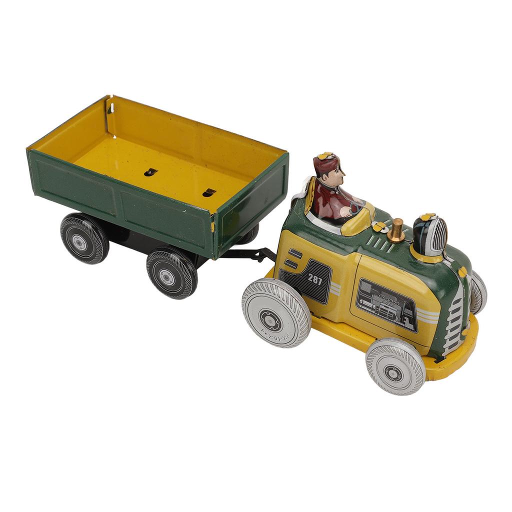 Aufziehbares Metall Laufspielzeug Blechtraktor Nostalgisch Handgefertigt Zart Vintage Aufziehspielzeug für Jungen