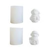 3D Snowman Candle Molds Silicone Mould Christmas Molds Casting Moulds Soap Molds Epoxy Resin Molds for Home Decorations
