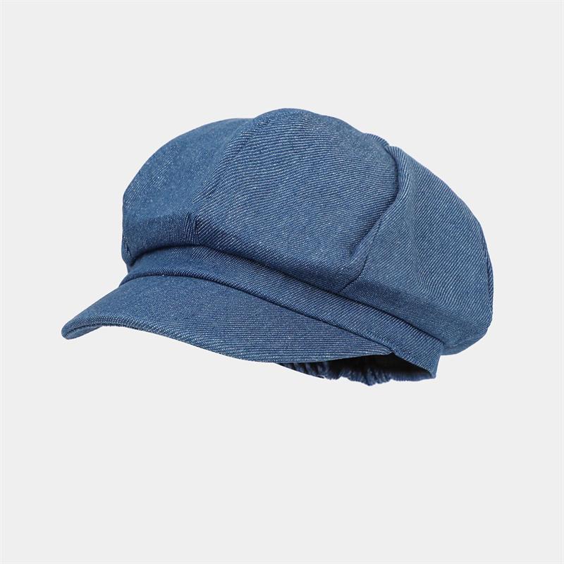 

Octagonal Caps Women Hats Vintage Beret Solid Color Denim Cloth Casual Female Newsboy Cap Good Quality Painter Cap New One Size