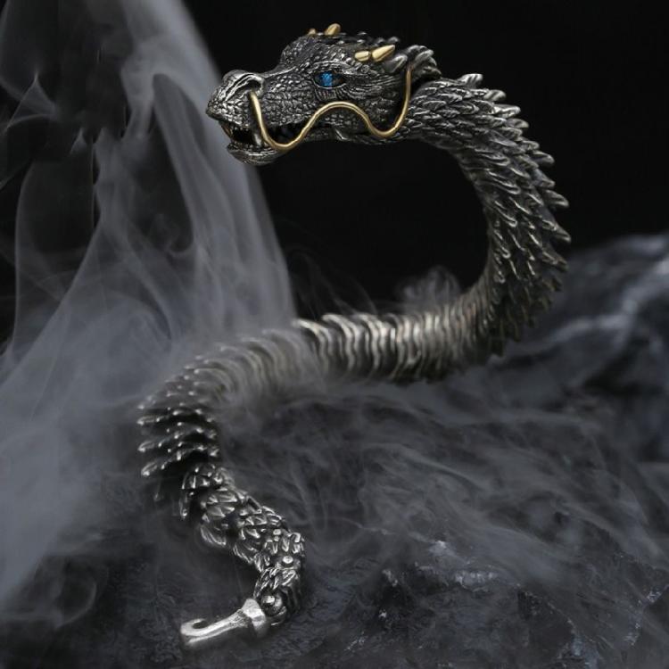 Nákotníková řetízková náramek Steampunk Rockový náramek pro motorkářské šperky Náramek na zápěstí Cool