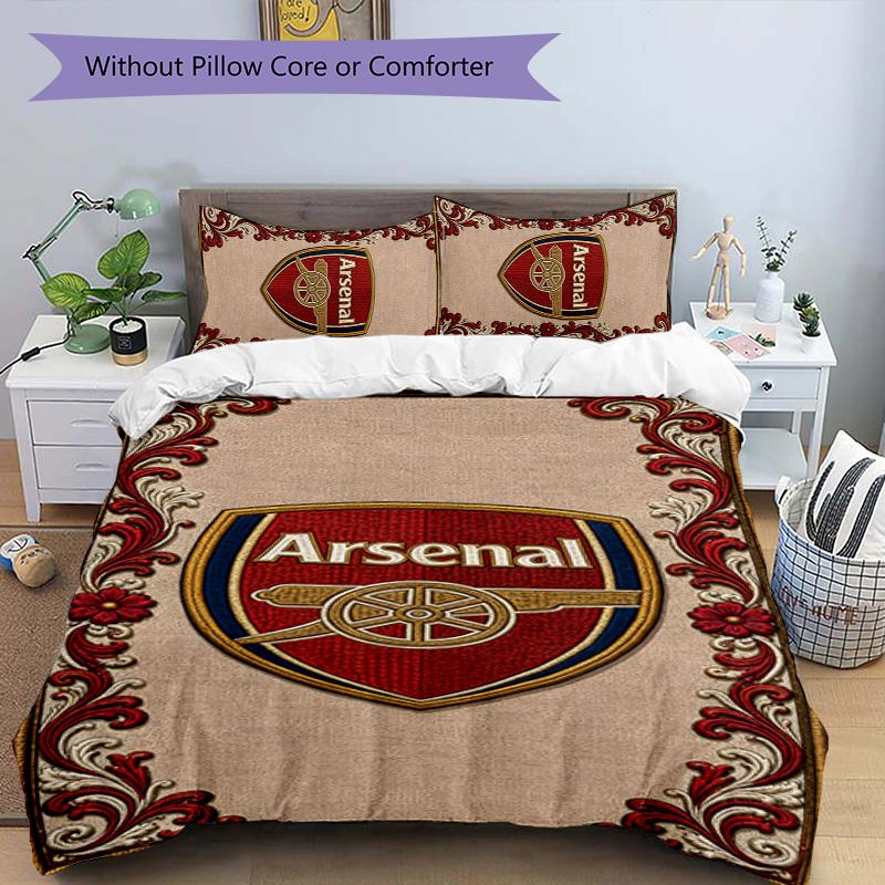 3pcs A-Arsenal3 Design Cover Set - HD Printed Bedding with 1 Cover and 2 Pillowcases - Perfect for Home and Dorm Decor