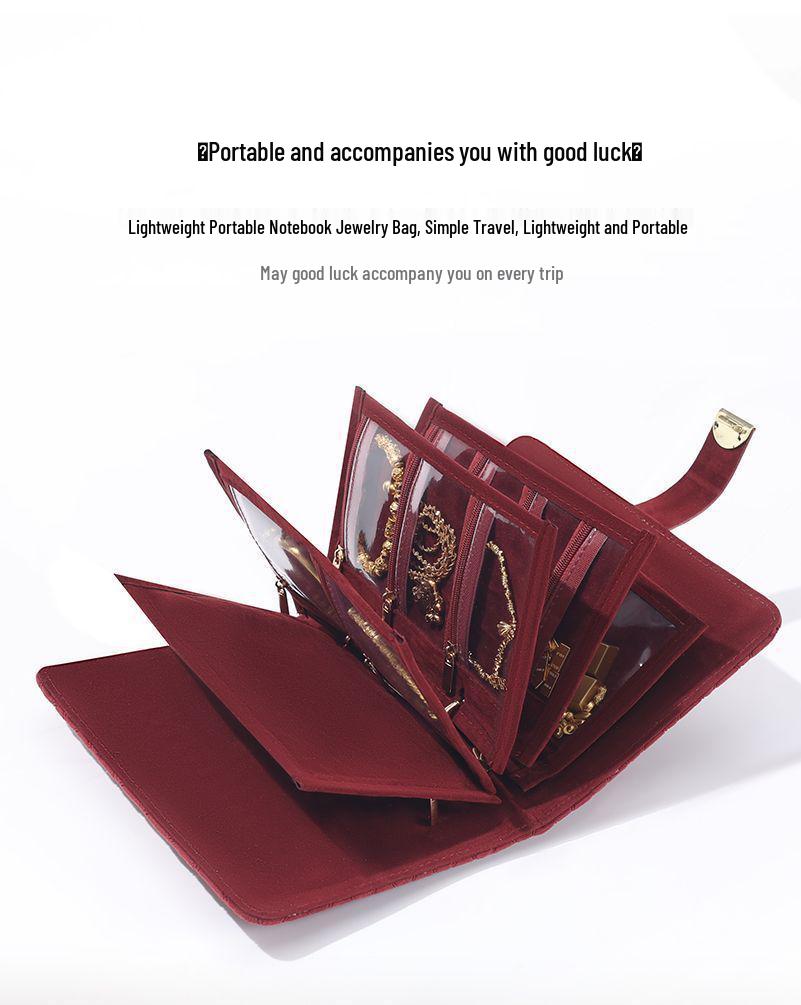 Luxury Travel Jewelry Organizer & Anti-Oxidation Storage Book with Business Card Holder