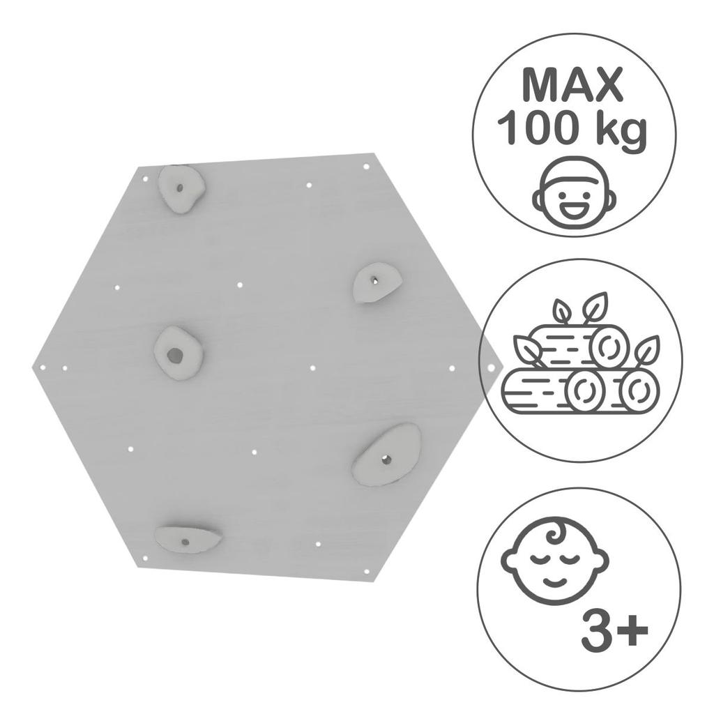 Climbing Wall Cube 1 Grey - Grasps Grey
