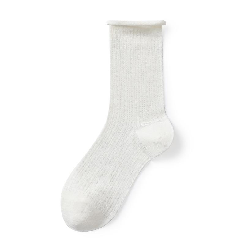5 Pairs of Women's Summer Thin Cotton Hollow Mesh Pile Socks