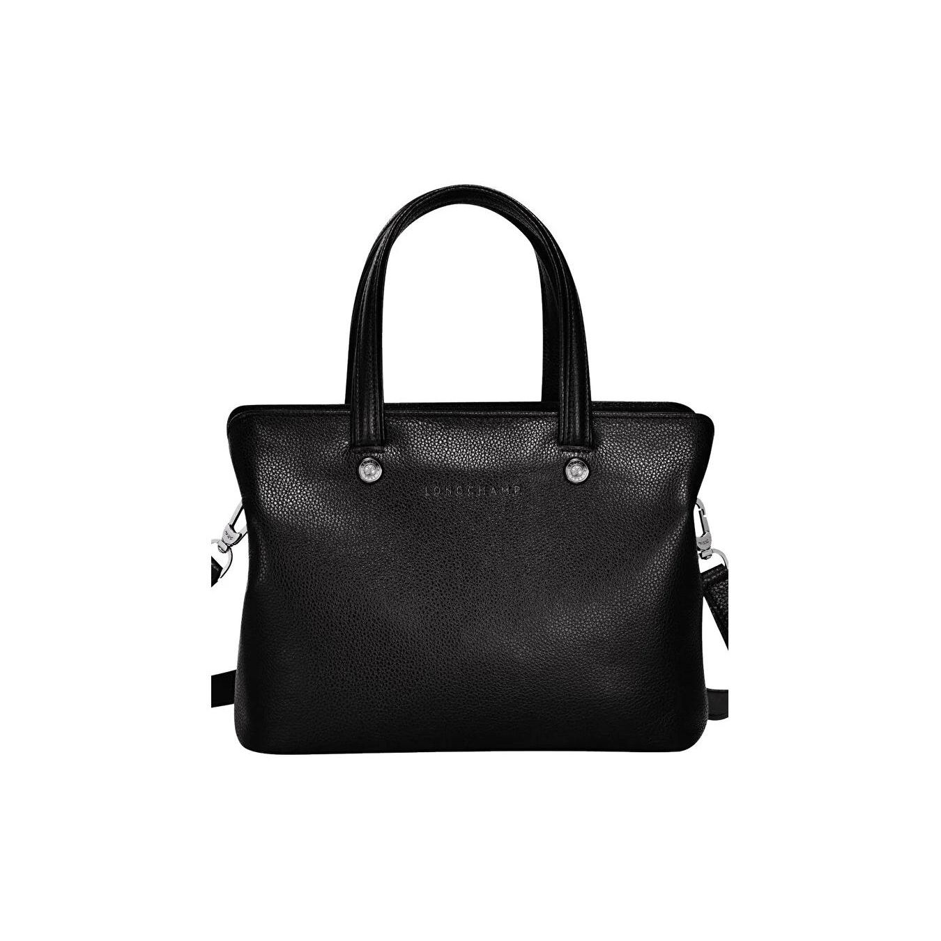 

Longchamp Solid Color Letter Logo Leather Tote Crossbody Shoulder Bag Women bags Black 1099021047 Basic Set (Bag+Dust Bag)