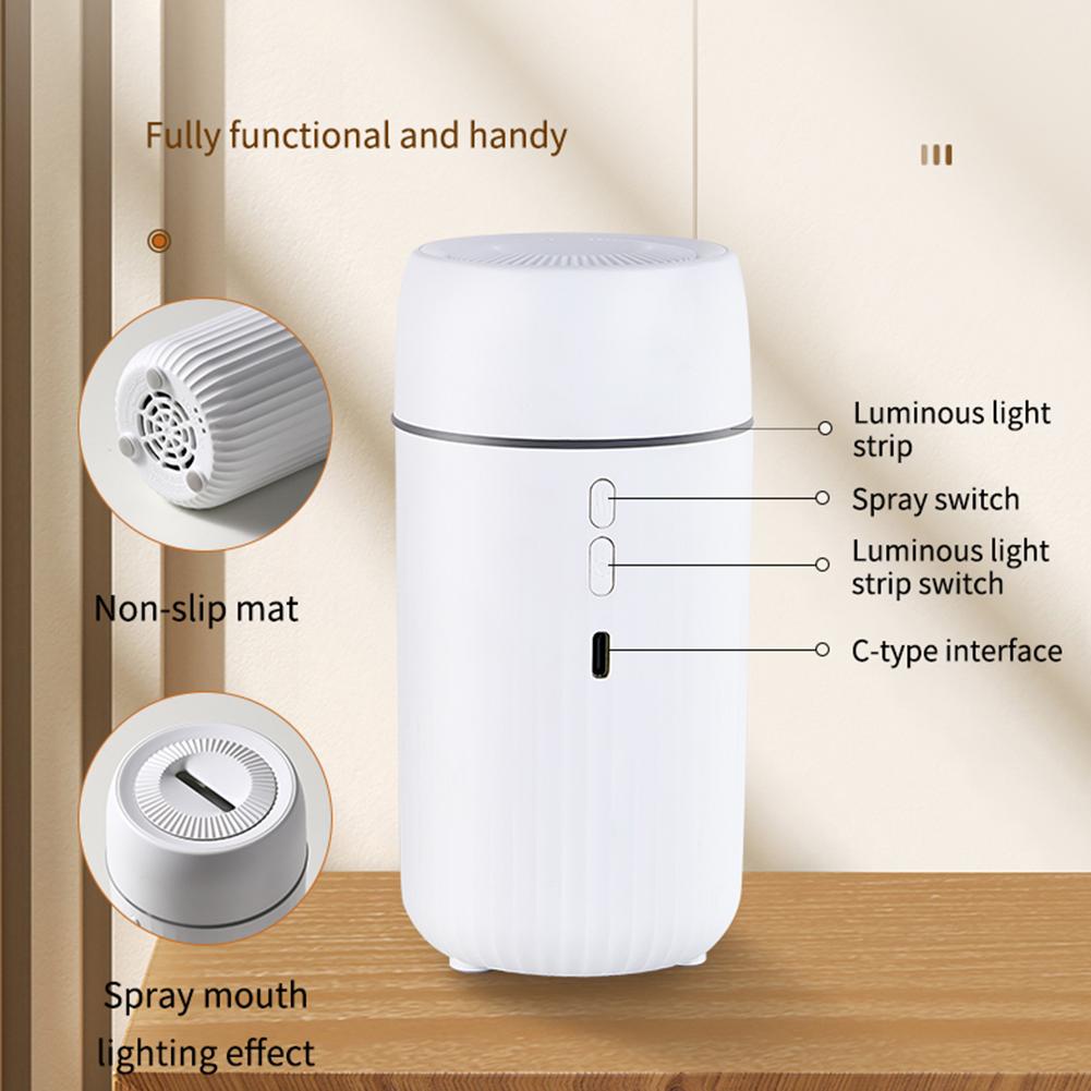 100ml Car Flame Humidifier Diffuser with Colorful Ambient Light Car Flame Light Humidifier Air Freshener for Car Decoration