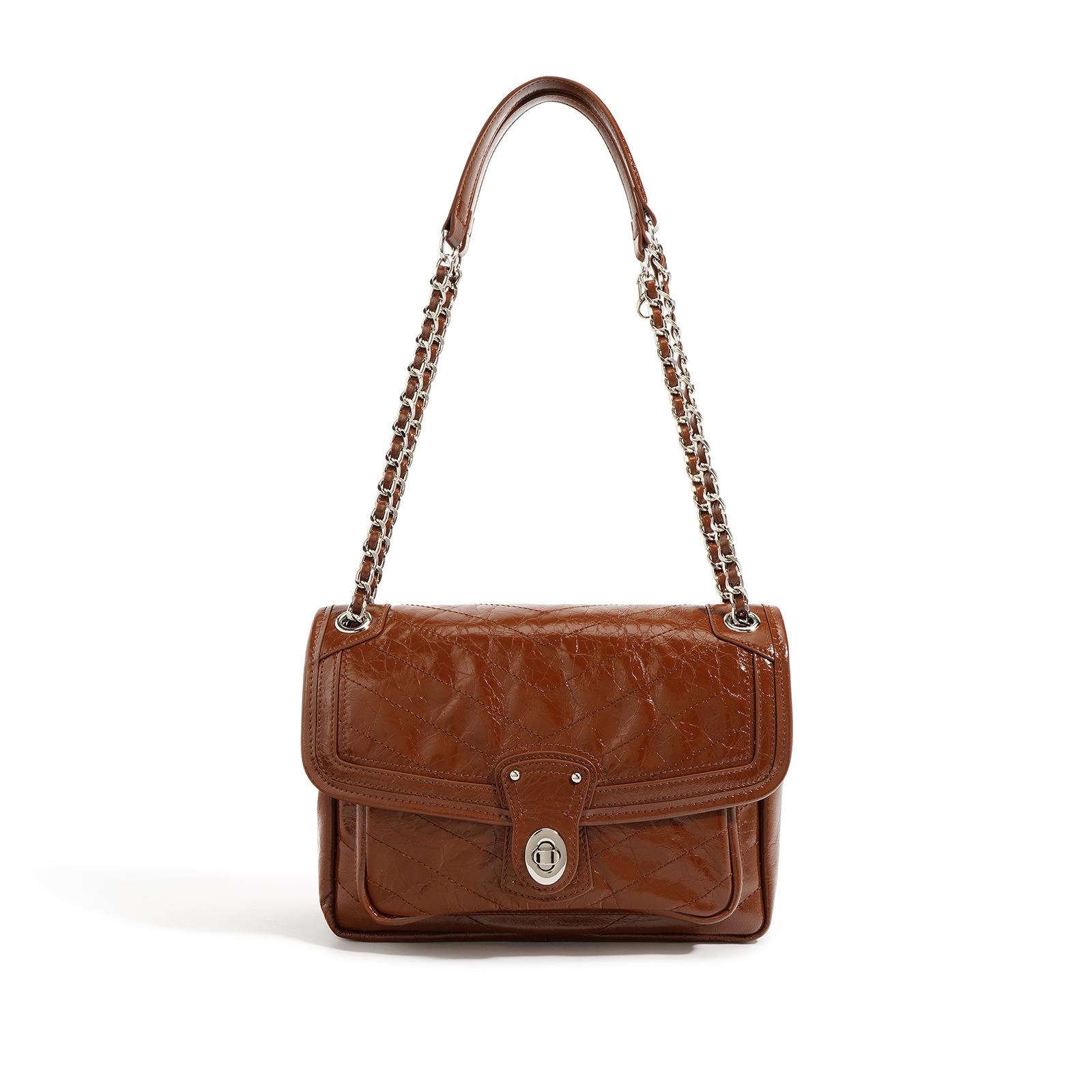 Премиальная сумка-мессенджер через плечо большой вместимости, сумка на цепочке с ромбами, новая женская сумка-мессенджер