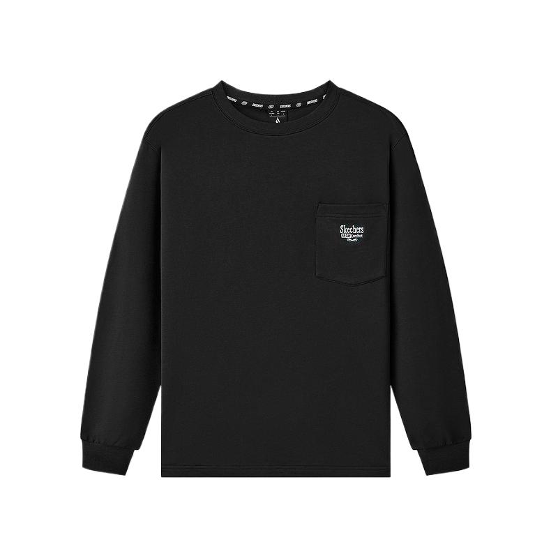 Skechers Sports Alliance Series Fashion Comfortable Classic Solid Color Long Sleeve Shirt Unisex Shirts L325U033-0018 L