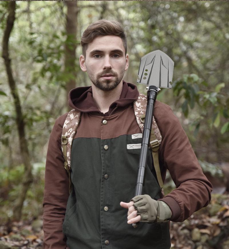 Multifunctional Survival Shovel & Axe Set for Camping and Self-Defense