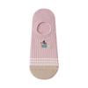 Embroidered Shallow-mouthed Socks for Spring and Summer, Thin Striped Boat Socks, Cute Cartoon Dog, Invisible Socks for Girls