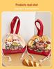 Capybara Canvas Bento Bag: Women's Handheld Lunch Carrier with Drawstring