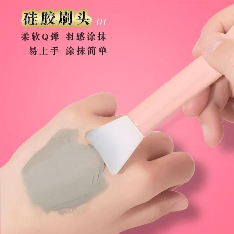 Double-Ended Silicone Mask Brush Mixing Stick Mask Scraper Soft-Tipped Spa Tool Makeup Brush