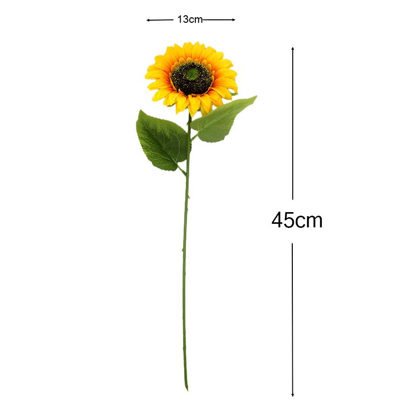 5PCS Artificial Sunflowers Bouquet Flowers Fake Decoration for Outdoor Garden Home Decor Wedding Graduation Party Arrange Flower