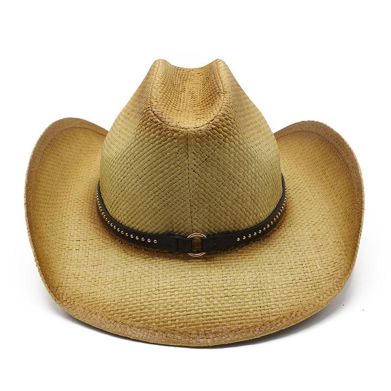 Spring And Summer Men And Women Warped Edge Three Points Straw Spray Paint Denim Straw Hat Vacation Beach Sunscreen Ins Straw Hat Batch