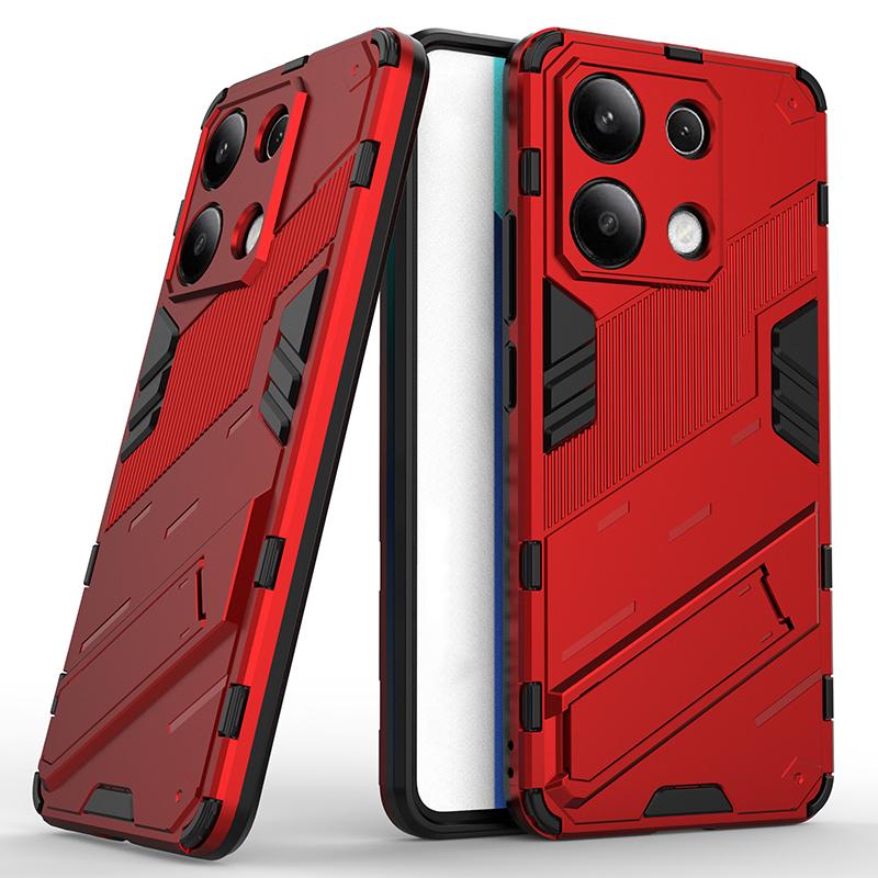 Armored Soft TPU+Hard PC Holder Shockproof Phone Case For Xiaomi 13T 12T 11T Pro Redmi Note 13 13C 12 12C 11 10 S Pro Lite Cover
