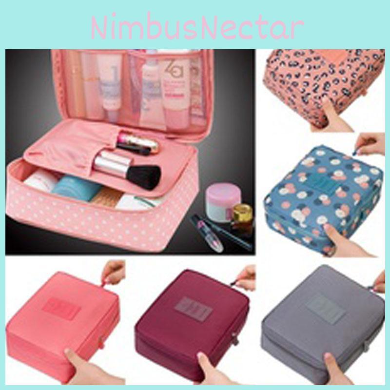 High-end Floral Nylon Zipper Women Makeup Bag And Spacious Cosmetic Case Organizer