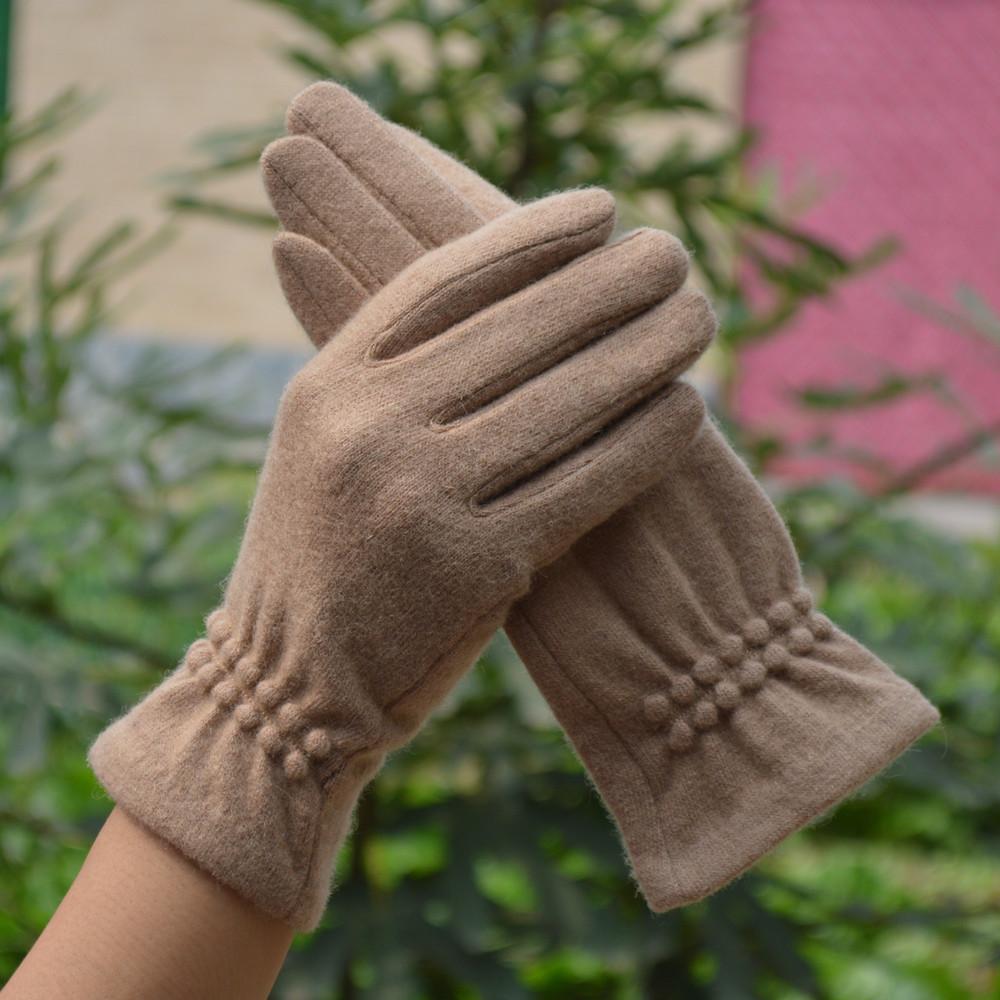 Wełniane, kaszmirowe, damskie, ciepłe, dotykowe, zimowe, codzienne rękawiczki