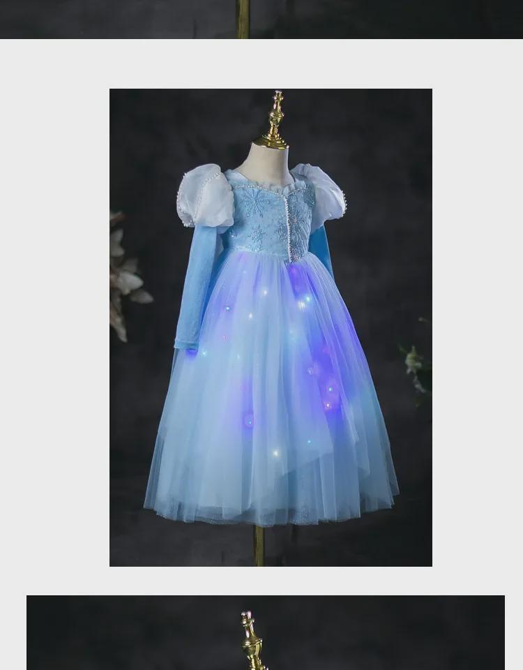New Girls' Luminous Aisha Princess Dress – Spring/Autumn & Christmas Performance Skirt