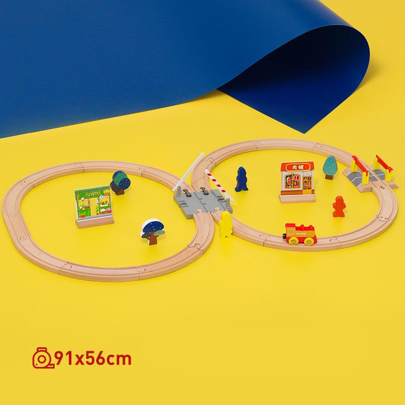 Wooden Train Track Set Electric Magnetic Train Railway Toys Compatible with Brand Track Educational Toys for Children's Gifts