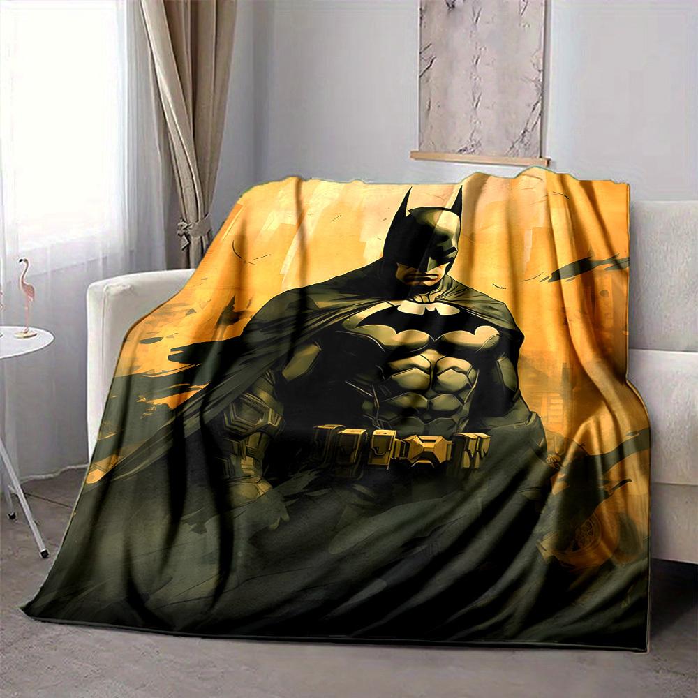 

1pc Batman Flannel Throw Blanket Lightweight Soft Warm All Season Blanket for Sofa, Bed, Travel, Camping L1024154 80x120cm