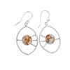 Orange Copper Turquoise Gemstone 925 Sterling Silver Jewelry Gift Earrings 2.00" EE-52-38