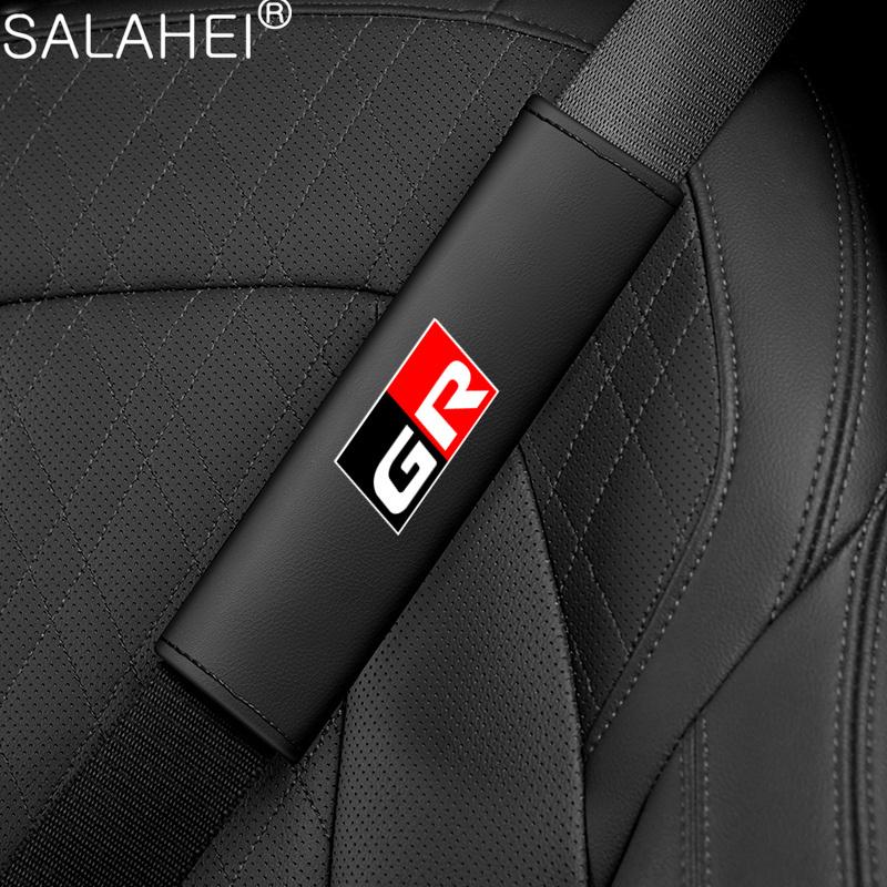 

For Toyota GR 86 Supra Yaris RAV4 Prius Corolla Auris Leather Seat Belt Covers Car Accessories Car Shoulder Pad Seat Belt
