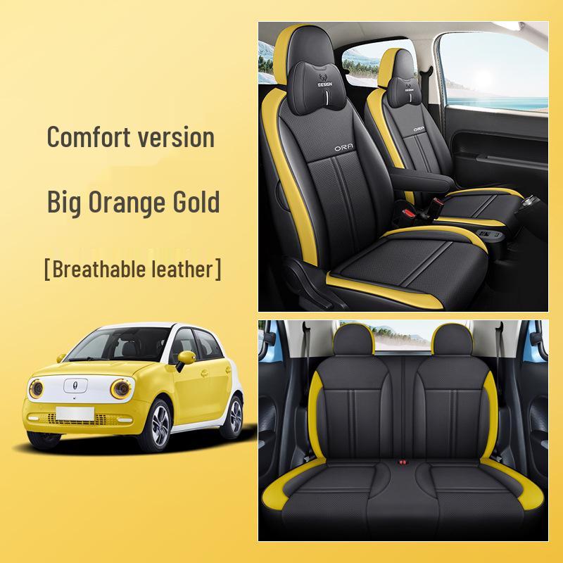 LJ Great Wall ORA Car Seat Cushion: Fashionable, Full Leather, All-Season Sports Cover.