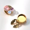 1PC Rhinestone Pearl Flower Button Covers Alloy Cufflinks Button Cover  for Shirt Dress Decoration