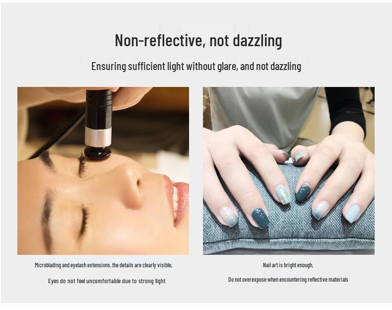 Eyelash Extension & Microblading Lamp - 110V, Shadowless Cold Light, Super Bright for Beauty & Nail Salons