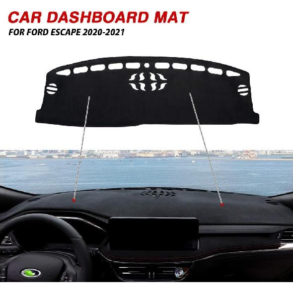 Autorder Dashboard Cover Mat for Ford Escape 2020 2021 2022 2023 2024 2025 Accessories Dash Cover Suede Dash Mat Sunshade Glare UV Rays Protector