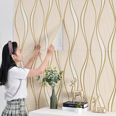 3D Wall Sticker Self-Adhesive Wall Cover Living Room Background Wall Decor Foam Wall Sticker Bedroom Simple Wall Cover