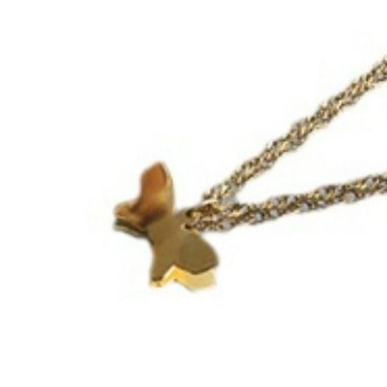 Butterfly Pendant Necklace, Gold-Plated Stainless Steel Clavicle Chain, Women's DIY Jewelry
