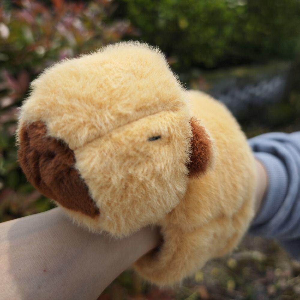 Plush Capybara Slap Wristband Stuffed Dolls Huggers Slap Toy Cute Interactive Toy  Kids Gift