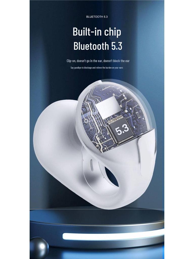 Bone Conduction Clip-on Bluetooth Headphones 25, 2025 Model, Binaural, Clear Sound, Long Standby