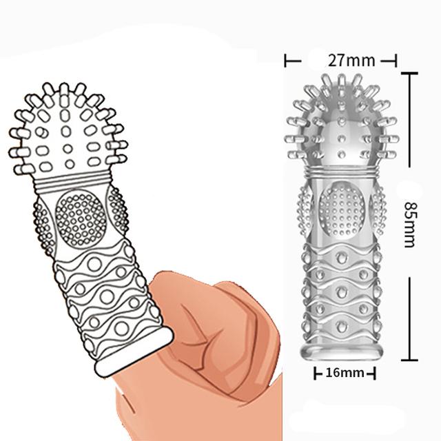 G Point Stimulation Finger Sleeves Clitoris Massage Sex Toys For Women Penis Rings Sex Delay Couples Games Delay Reusable Condom