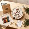 Calendario de Adviento Bordado de Navidad 24 Días Árbol Kit de Costura DIY para Principiantes Regalo de Cuenta Atrás Festivo Paquete de Materiales con