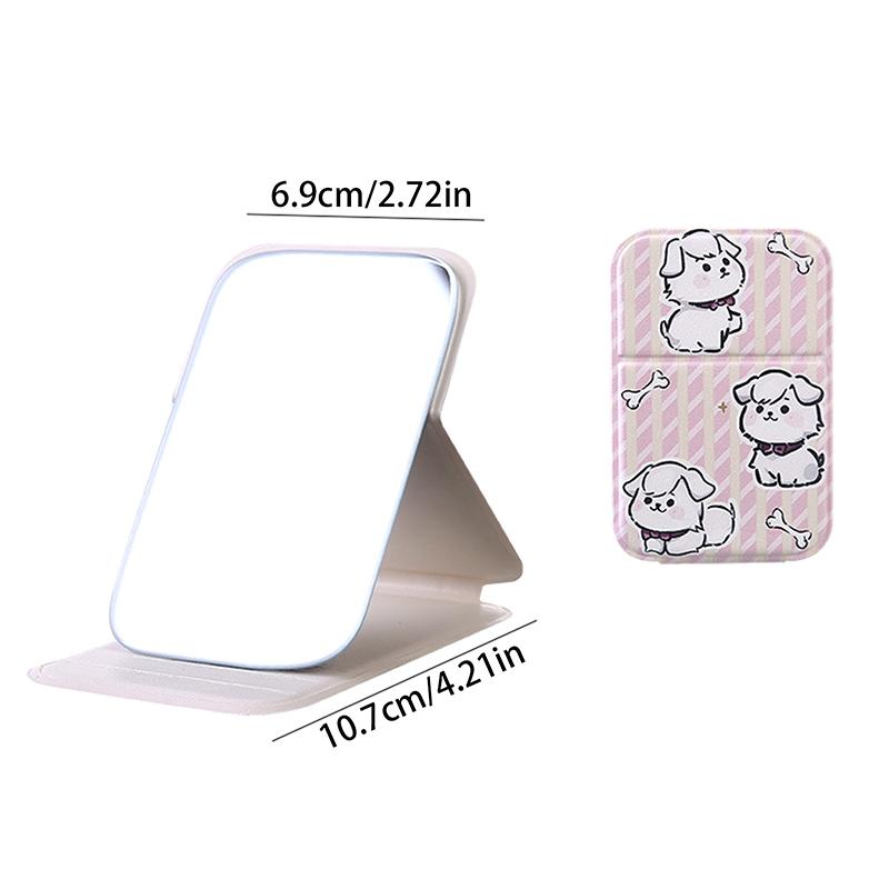 

Ручное настольное зеркало с подставкой, складное зеркало для макияжа с высоким разрешением, легкое, удобное для переноски, косметическое зеркало, косметические принадлежности 3