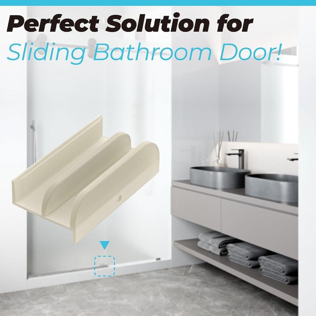 Sliding Shower Door Bottom Guide Fits for Sliding Shower Door (Top Hung) Tub Enclosure Systems, 1/2 In Channels for Glass Shower Door Plastic Guide