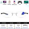 Retro Reading Glasses For Men Women Rimless Design Women'S Presbyopic Glasses Blue Light Blocking Metal Legs