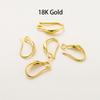 10Pcslot 14K 18K Real Gold Earing Pendant Hook Ear Wire Hook For Diy Jewelry Making Earing Charms Accessories Components