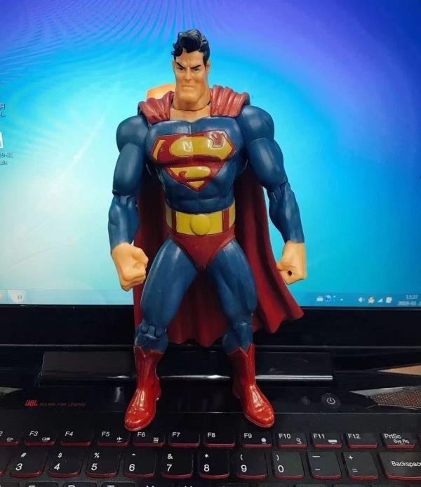 Justice League Superman Robin Car Mount Action Figure Toy Model, Comic Hero Superman Series, Collectible Display Desk Decor